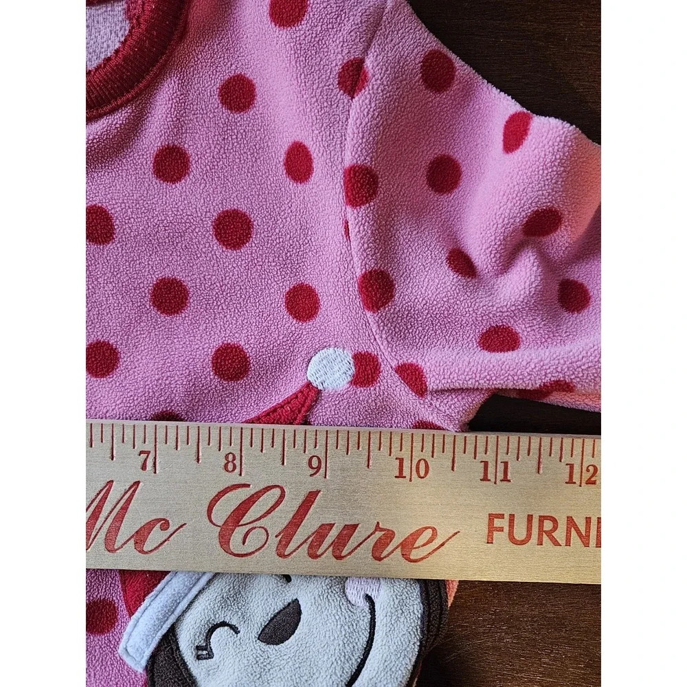 Carter's Fleece Bodysuit 2T Polka Dot Christmas‎ Monkey